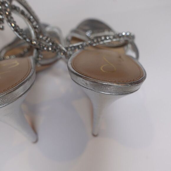 Sam Edelman Women's Granger Silver Metallic Heels Women's Size 10 - Picture 4 of 12